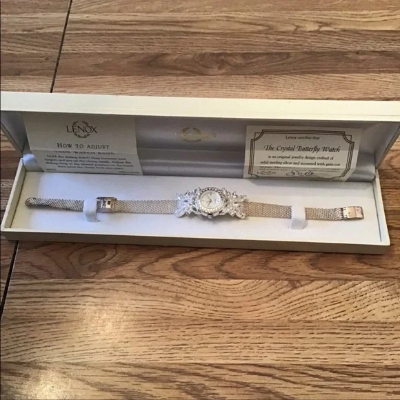Lenox - Solid Sterling Silver 925 and Crystal Watch - Picture 3 of 8